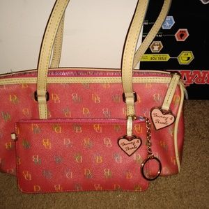 Dooney barrel bag with matching wallet/wristlet